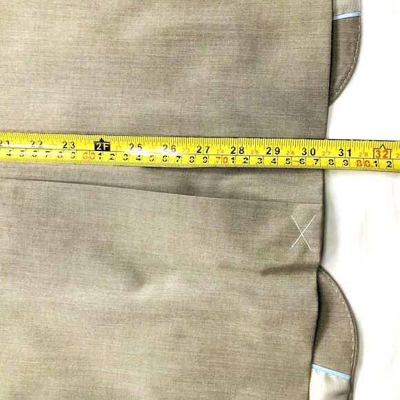 Perry Ellis Sport Coat Twill Cotton Beige Stretch 38 40 Summer Blazer Preppy Y2K - Picture 9 of 15